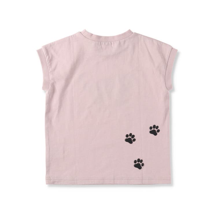 黒ネコプリントフレンチスリーブTシャツ 子供服 キッズ | ブランシェス | 詳細画像14 