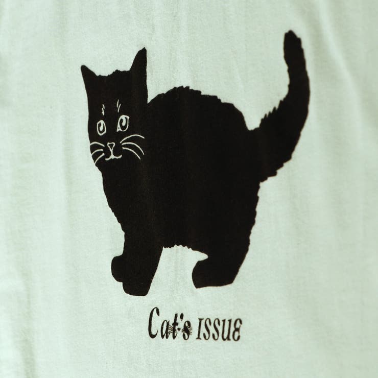 黒ネコプリントフレンチスリーブTシャツ 子供服 キッズ | ブランシェス | 詳細画像28 