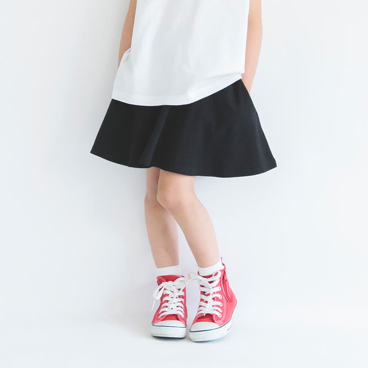 ブラック | 【WEB限定】1分丈無地スカッツ 子供服 キッズ | ブランシェス