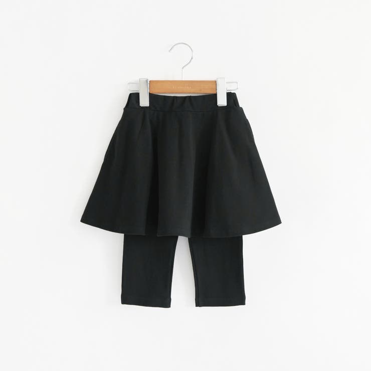ブラック | 【WEB限定】6分丈無地スカッツ 子供服 キッズ | ブランシェス