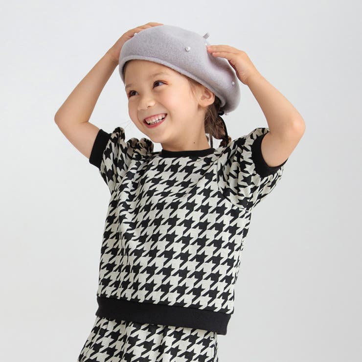 ブラック | 千鳥ジャガードトップス | ブランシェス