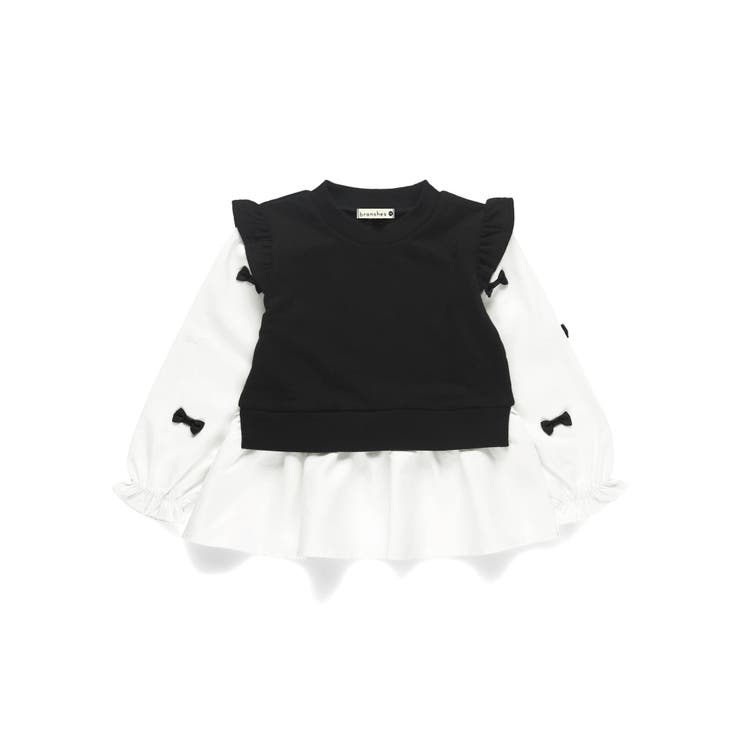 リボン付き重ね着風トップス | ブランシェス | 詳細画像12 