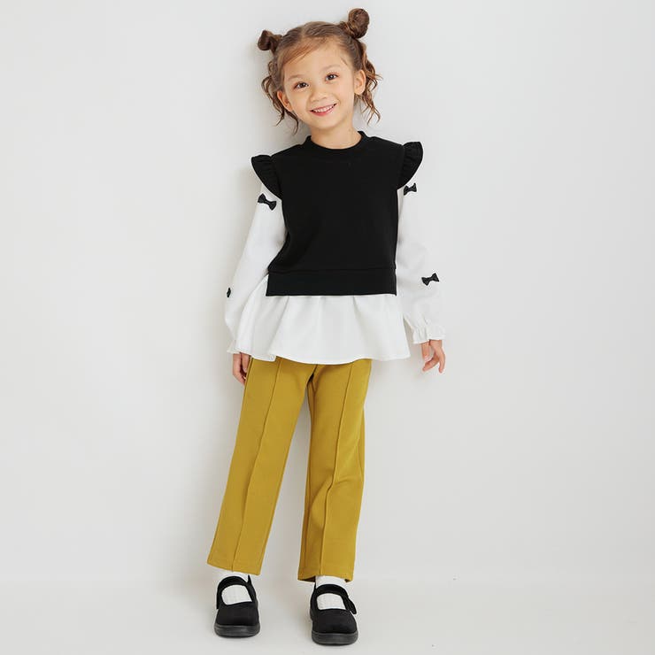 リボン付き重ね着風トップス | ブランシェス | 詳細画像13 