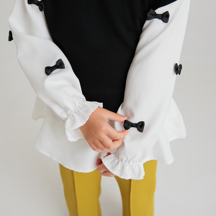 リボン付き重ね着風トップス | ブランシェス | 詳細画像17 