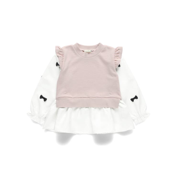 リボン付き重ね着風トップス | ブランシェス | 詳細画像2 