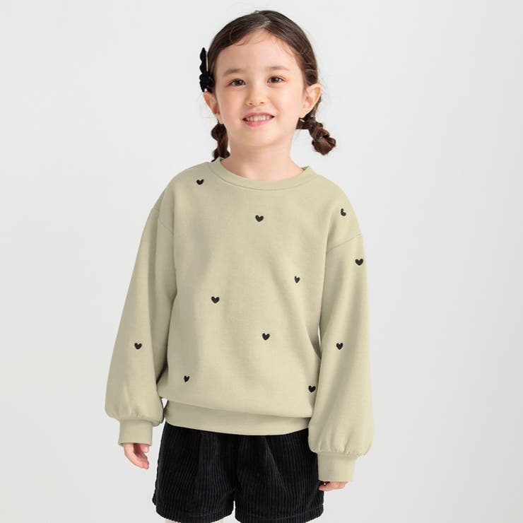 ベージュ | 【あったか】裏起毛刺繍トレーナー | ブランシェス