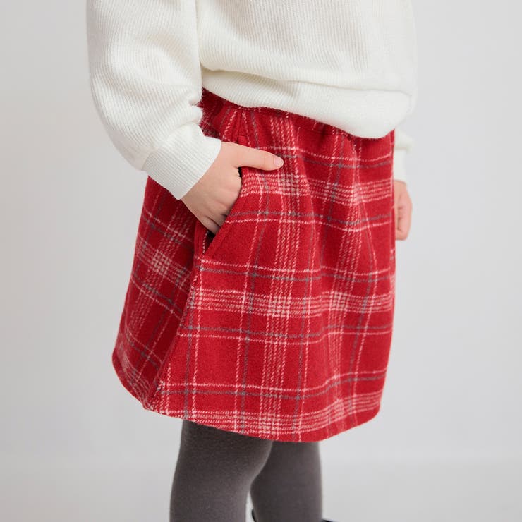 シャギーチェックスカート | ブランシェス | 詳細画像13 