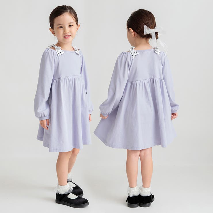 肩リボンカットソーワンピース | ブランシェス | 詳細画像10