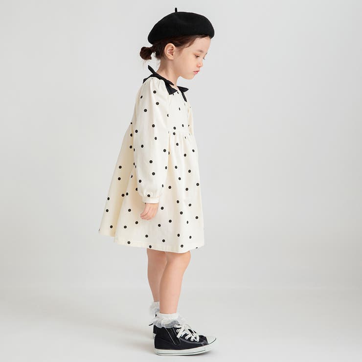 肩リボンカットソーワンピース | ブランシェス | 詳細画像4