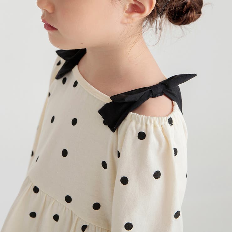 肩リボンカットソーワンピース | ブランシェス | 詳細画像6