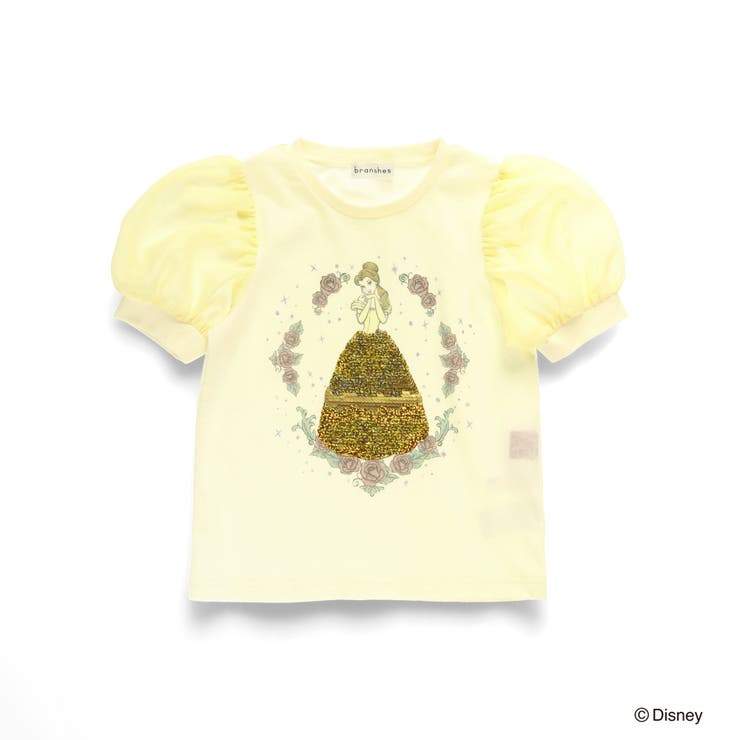 スパンコール×パフ袖Tシャツ[品番：BRSK0008343]｜ブランシェスの