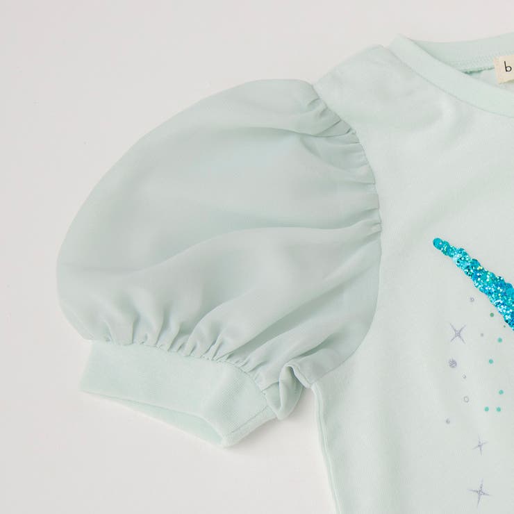 エムズグレイシー Tシャツ スパンコール 女の子 カタログ掲載 パフスリーブ 美品】エムズグレイシー 23SS Tシャツ スパンコール 女の子
