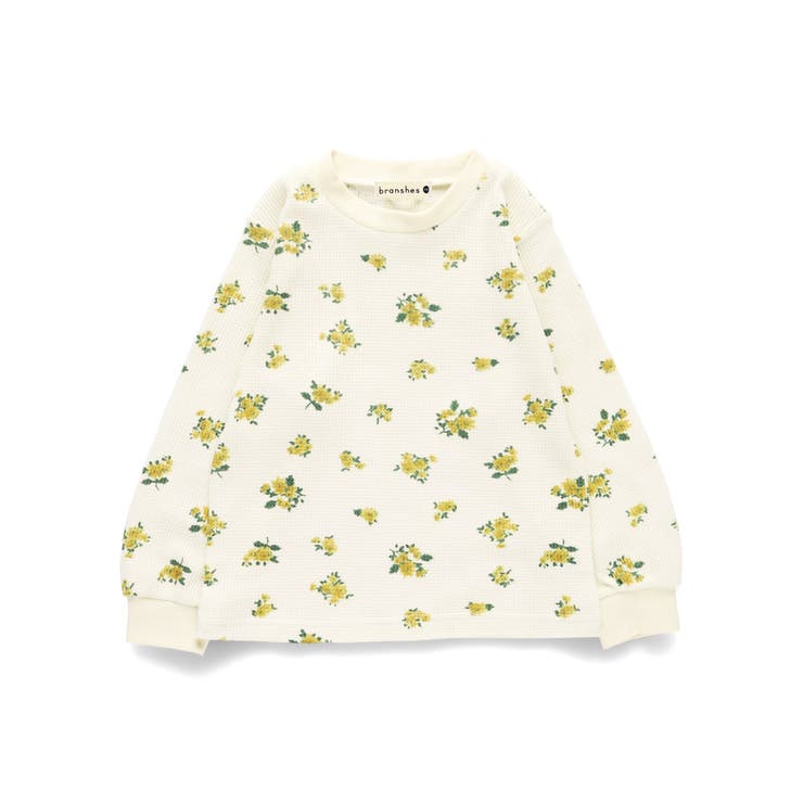 オフホワイト | 【ブランシェスmini】ワッフル長袖Tシャツ | ブランシェス