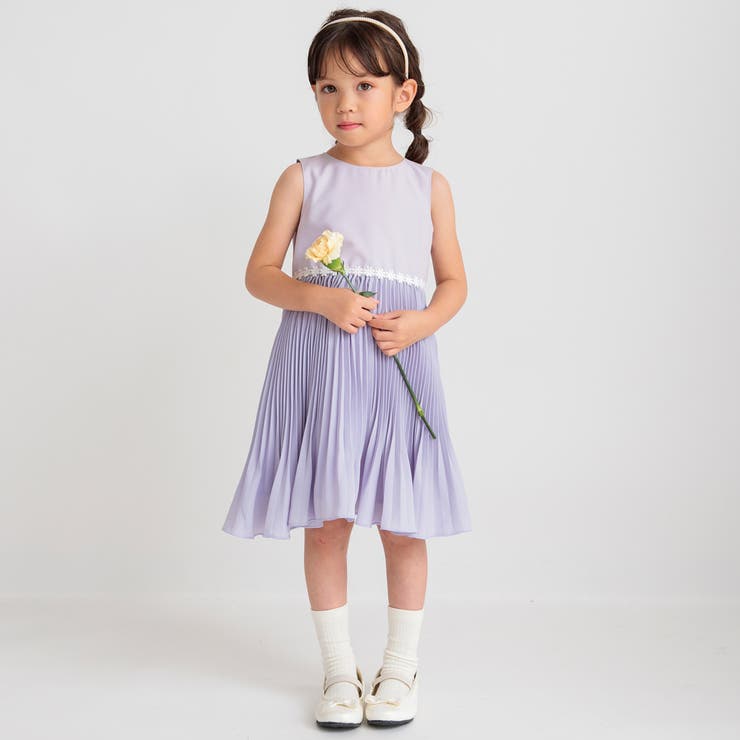 フォーマル】花モチーフレース付きジャンパースカート ワンピース