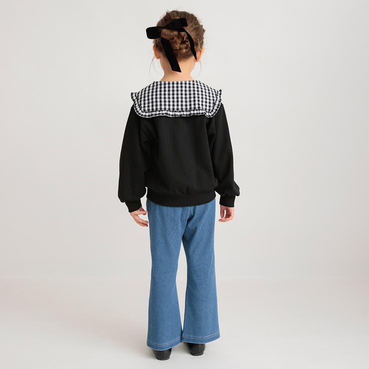 スリット入りロングパンツ/フレア パンツ/デニム/デニムパンツ | ブランシェス | 詳細画像6 