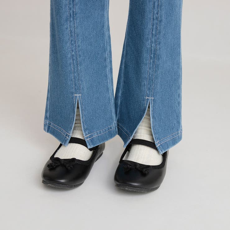 スリット入りロングパンツ/フレア パンツ/デニム/デニムパンツ | ブランシェス | 詳細画像7 