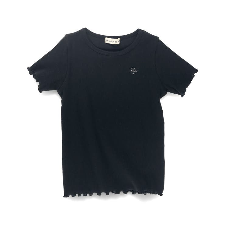 ブラック | ストレッチテレコ半袖Tシャツ | ブランシェス