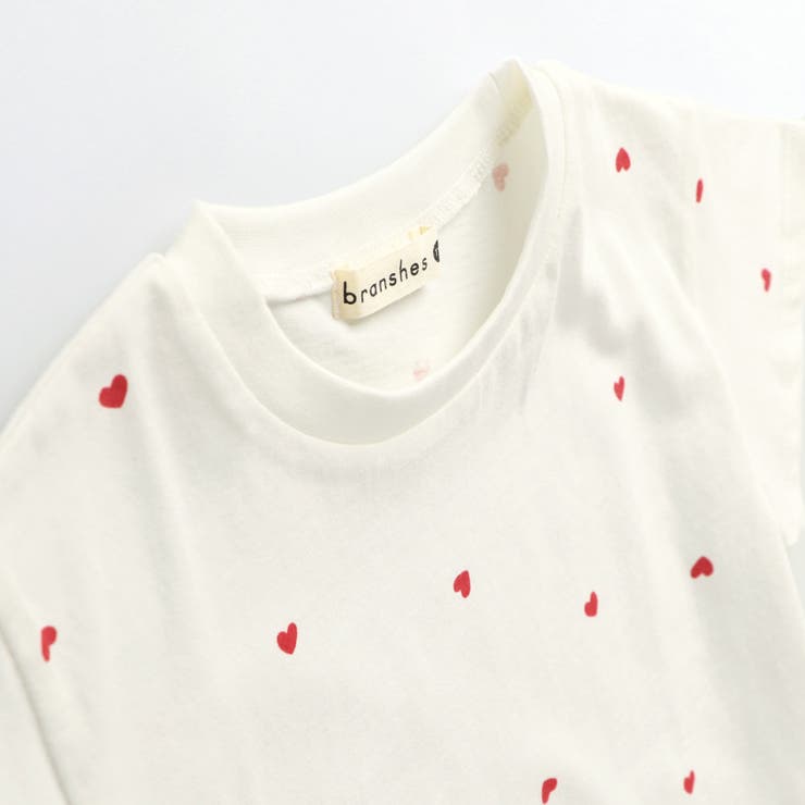 総柄半袖Tシャツ ハート刺繍 ボーダー | ブランシェス | 詳細画像6 
