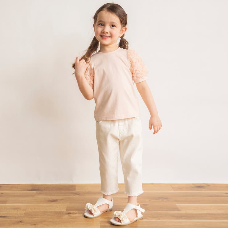 袖フラワーチュール半袖Tシャツ 春 トップス | ブランシェス | 詳細画像9 