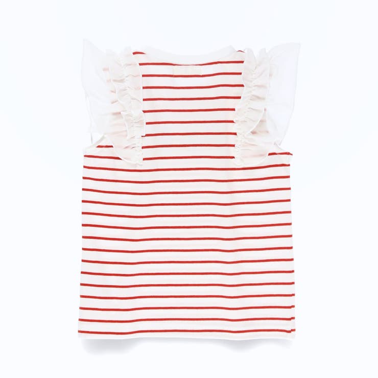 モチーフ刺繍肩フリルTシャツ/JUN IIDA/綿100%/シフォン | ブランシェス | 詳細画像16 
