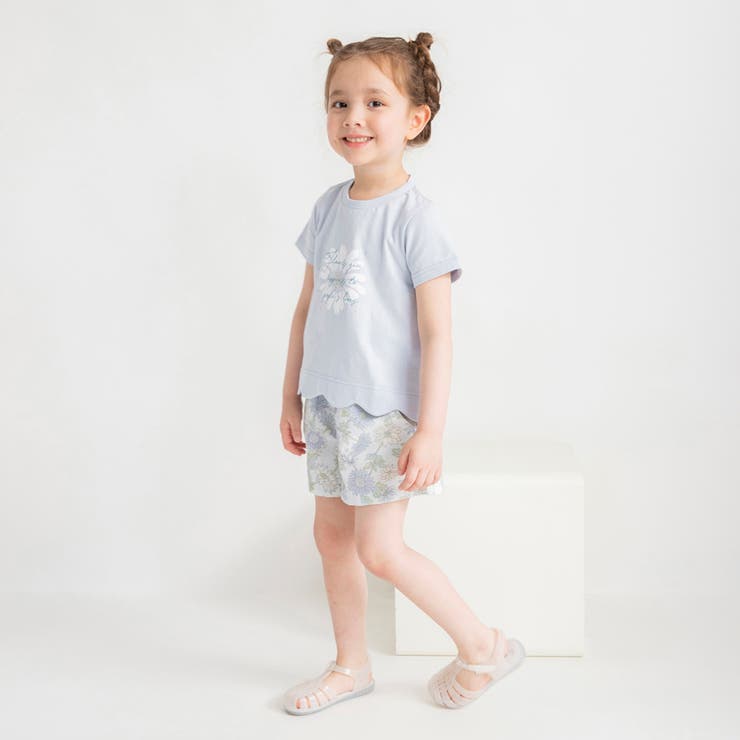 【プチプラ】裾スカラップ半袖Tシャツ/綿100% | ブランシェス | 詳細画像3 