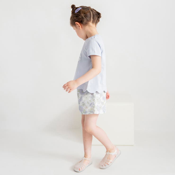 【プチプラ】裾スカラップ半袖Tシャツ/綿100% | ブランシェス | 詳細画像4 