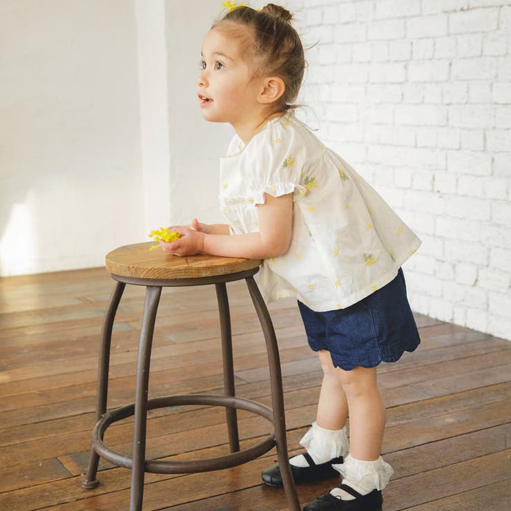 【おそろい】ミモザ刺繍チュニック | ブランシェス | 詳細画像5 