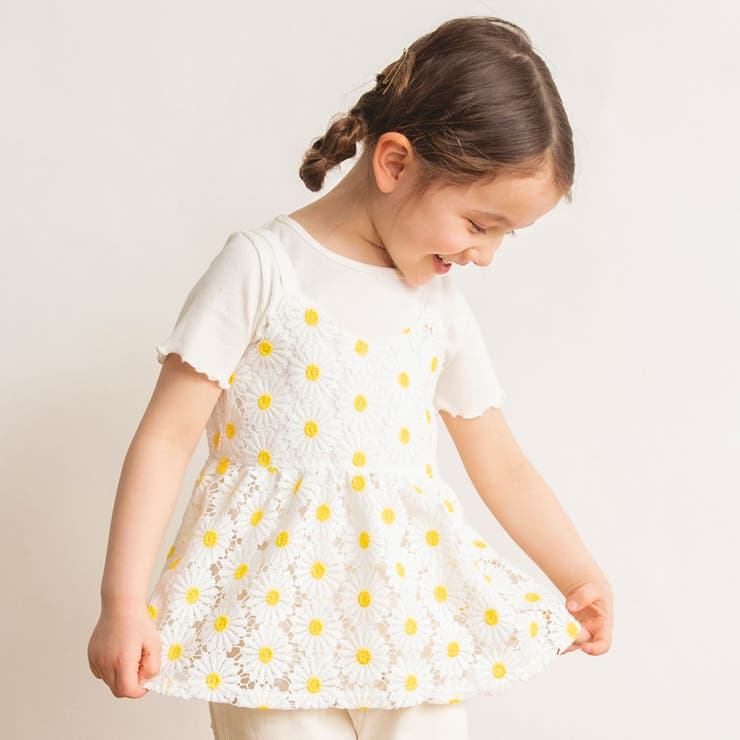 フラワーレースキャミチュニック 春 トップス | ブランシェス | 詳細画像1 