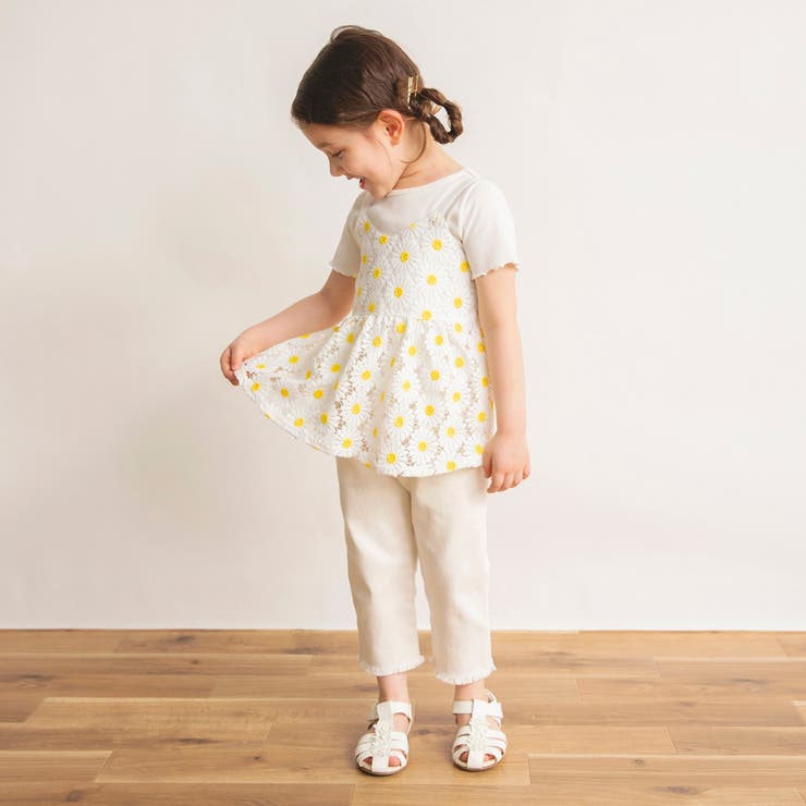 フラワーレースキャミチュニック 春 トップス | ブランシェス | 詳細画像3 