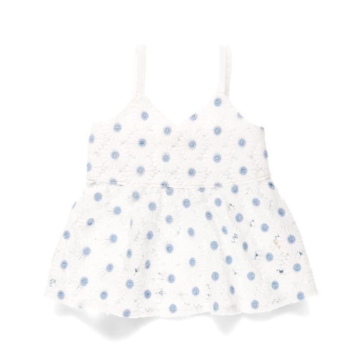 サックス | フラワーレースキャミチュニック 春 トップス | ブランシェス