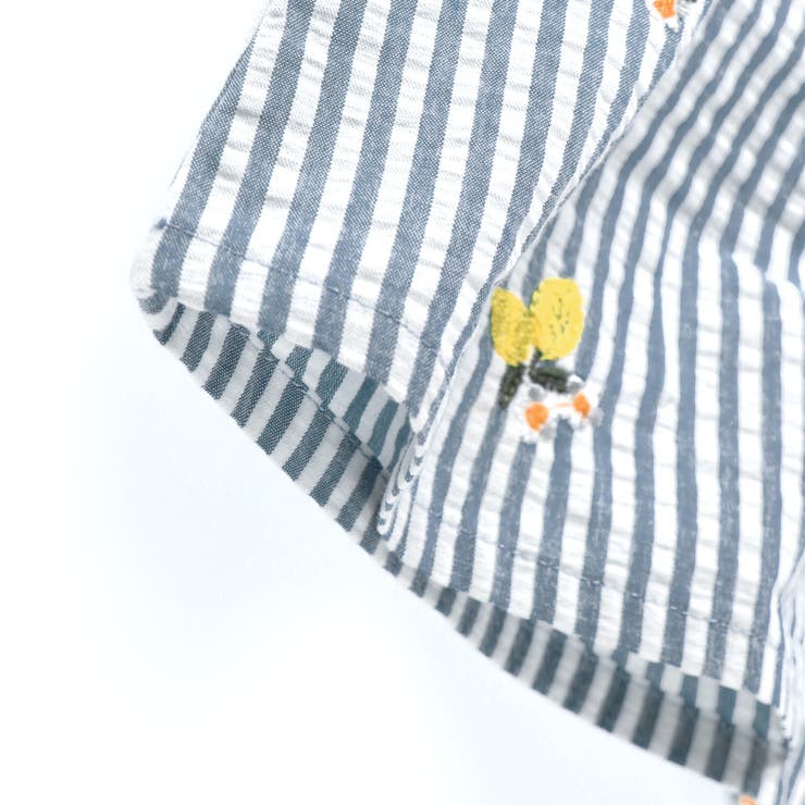 【おそろい】レモン＆フラワー総柄刺しゅうチュニック 綿100% ブラウス | ブランシェス | 詳細画像6 