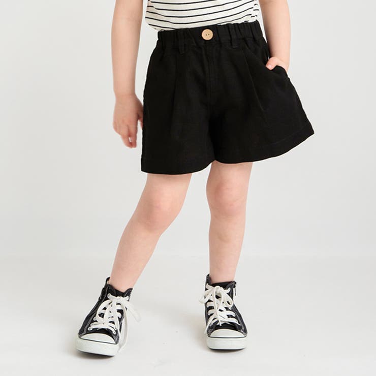 ブラック | 【爽パン/綿100％】パナマ織りショートパンツ/ハーフパンツ | ブランシェス