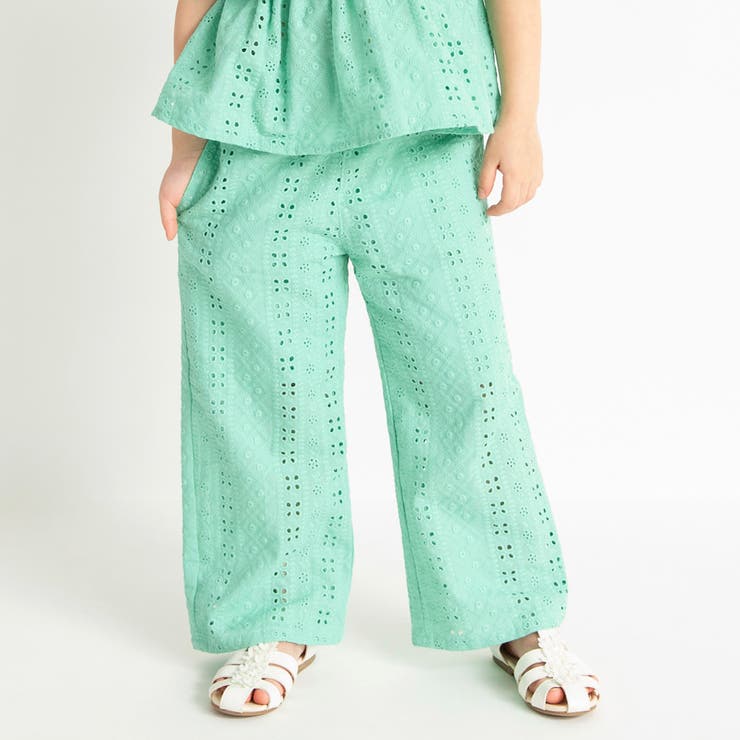 グリーン | 【プチレディ ベビーとおそろい】スカラップ刺繍パンツ レース | ブランシェス