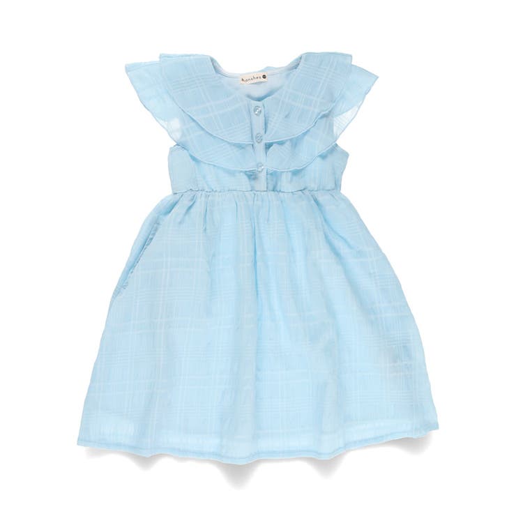 サックス | 【おそろい】シャドーチェックワンピース | ブランシェス