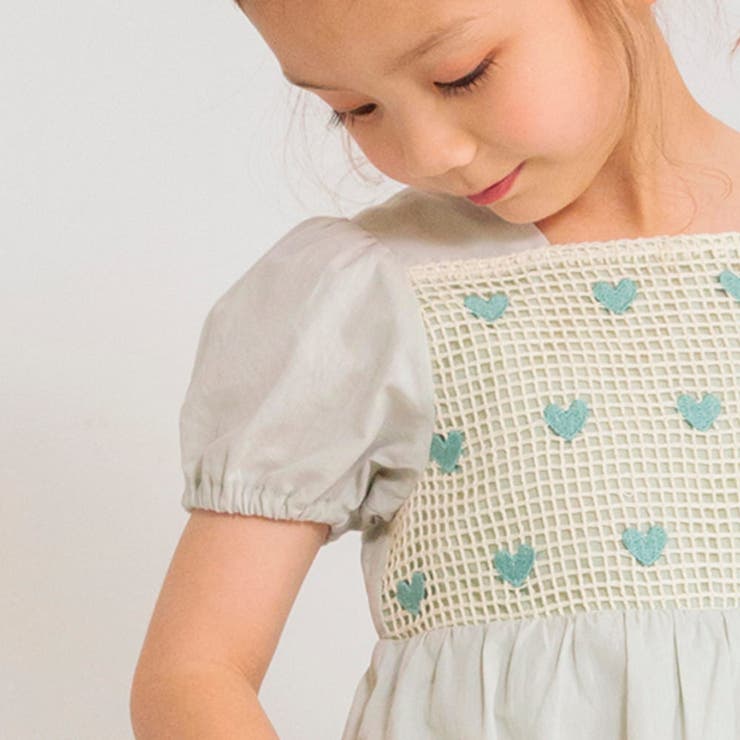 ハート柄刺繍ワンピース/綿100%/かぎ針編み | ブランシェス | 詳細画像18 