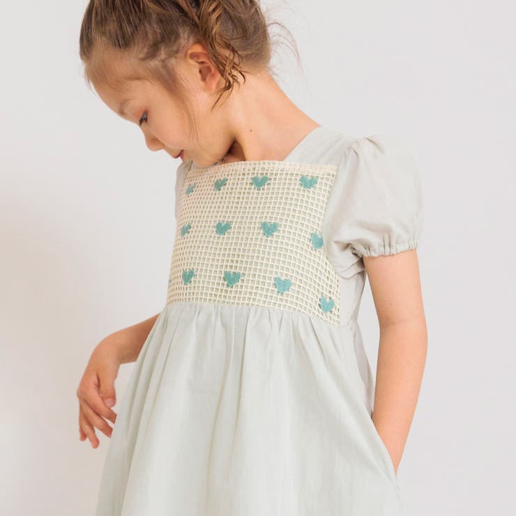 ハート柄刺繍ワンピース/綿100%/かぎ針編み | ブランシェス | 詳細画像19 