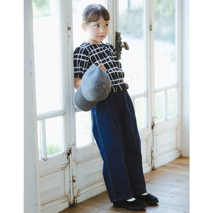 くしゅくしゅカットソー/ブラウス/チェック/女の子/シアー | ブランシェス | 詳細画像10 