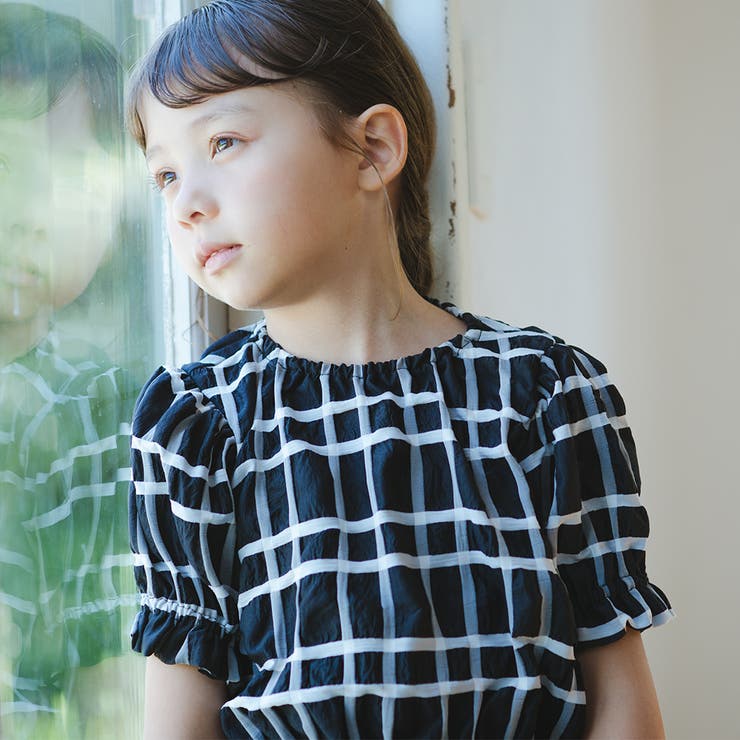 くしゅくしゅカットソー/ブラウス/チェック/女の子/シアー | ブランシェス | 詳細画像13 