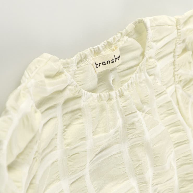 くしゅくしゅカットソー/ブラウス/チェック/女の子/シアー | ブランシェス | 詳細画像2 