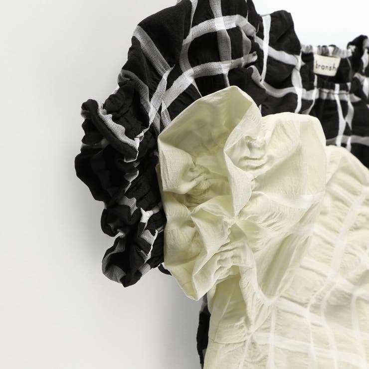 くしゅくしゅカットソー/ブラウス/チェック/女の子/シアー | ブランシェス | 詳細画像3 