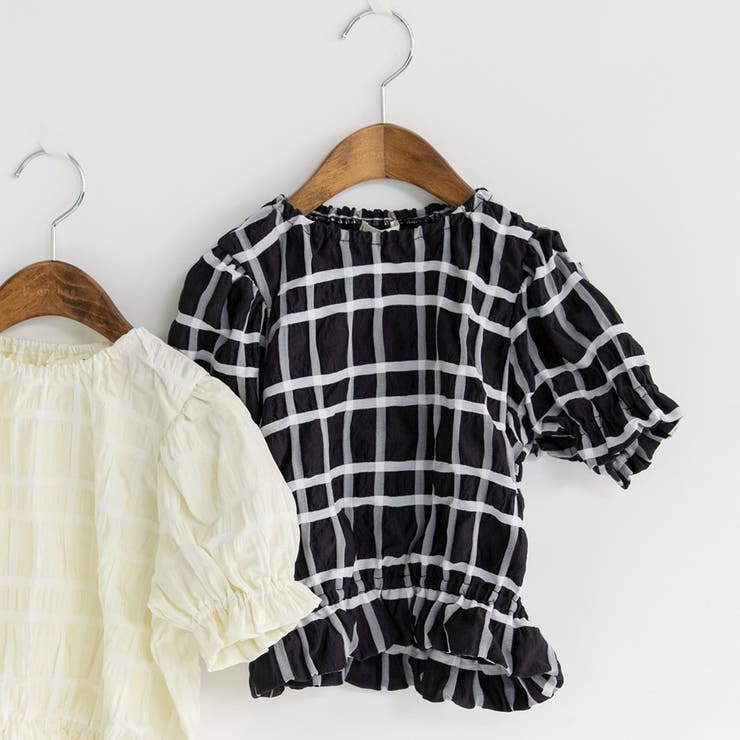 くしゅくしゅカットソー/ブラウス/チェック/女の子/シアー | ブランシェス | 詳細画像8 