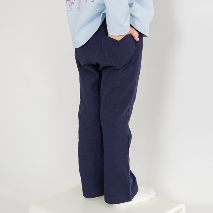 ネイビーブルー | 【ブランシェスmini】ハート ポケット ロングパンツ | ブランシェス