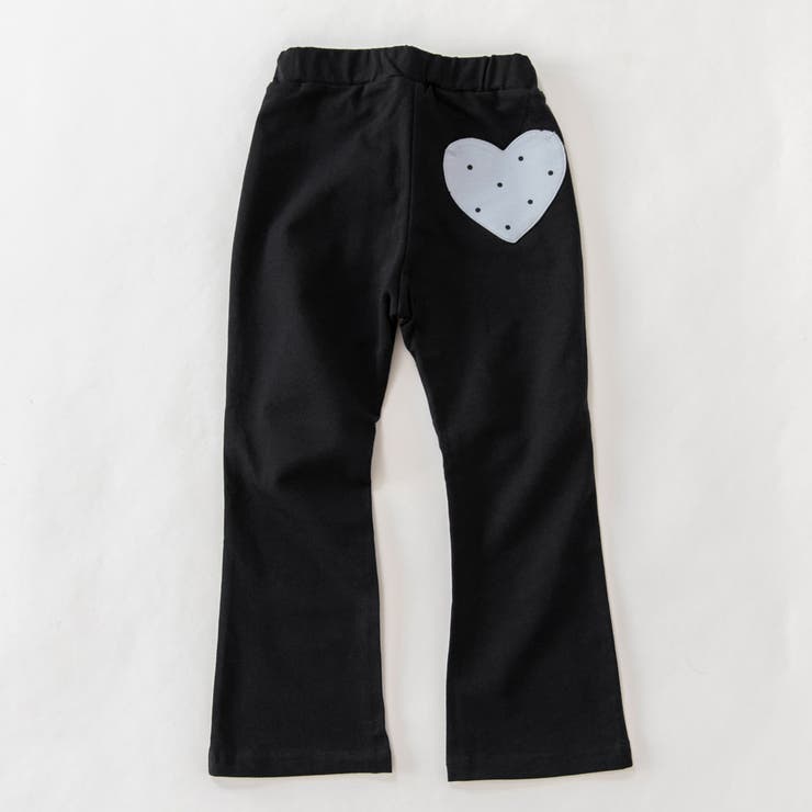 ブラック | 【ブランシェスmini】ハート ポケット ロングパンツ | ブランシェス