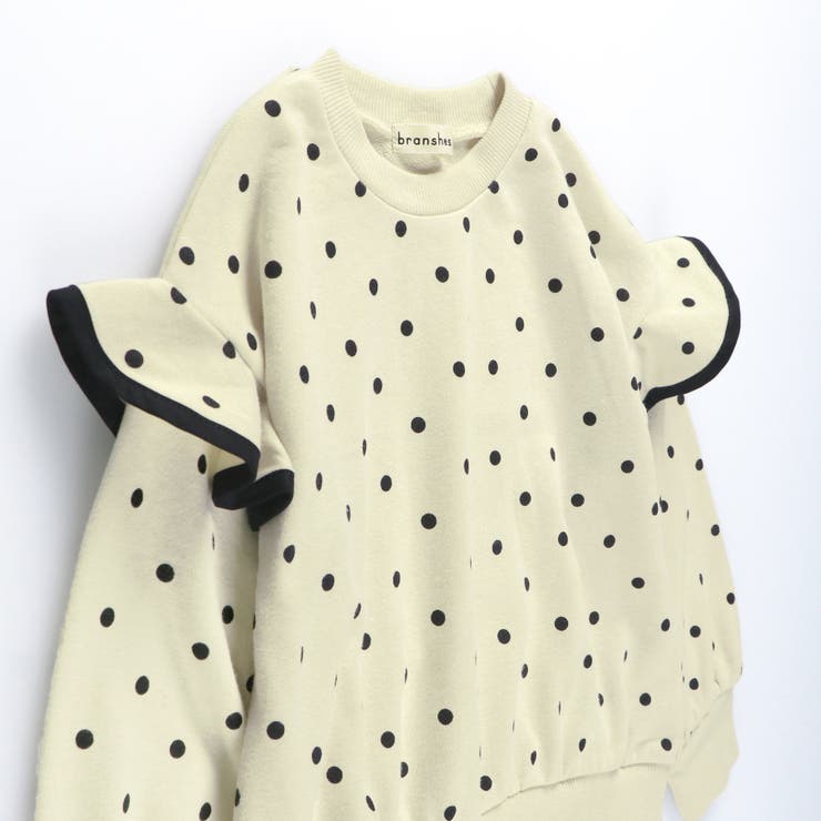 肩フリル トレーナー/150cm/女の子/ドット柄 | ブランシェス | 詳細画像8