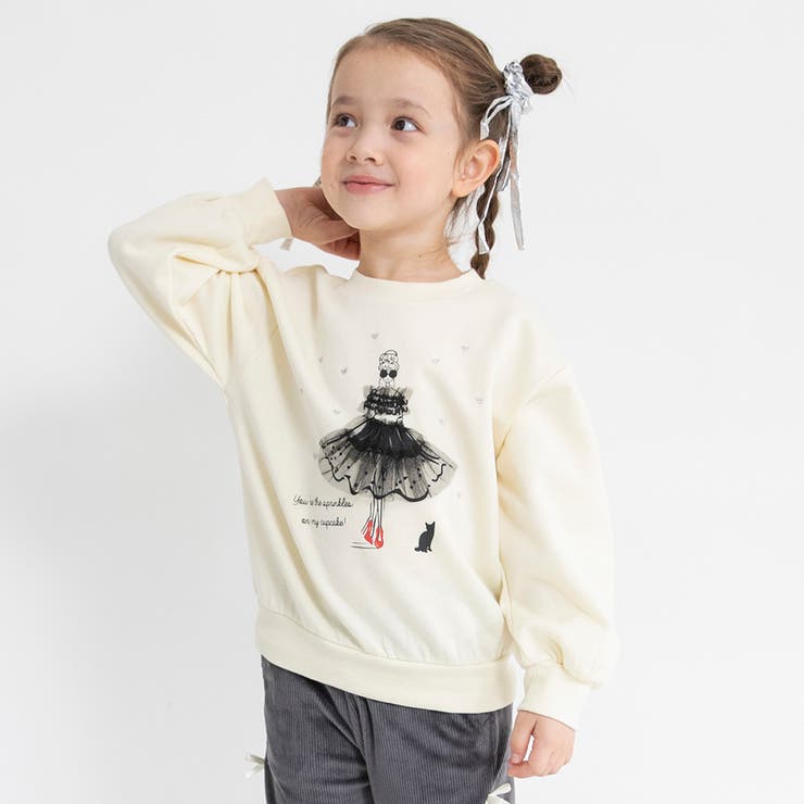 アイボリー | 【あったか】パリジェンヌ裏起毛トレーナー/キッズ/女の子/150cm/ギミック | ブランシェス
