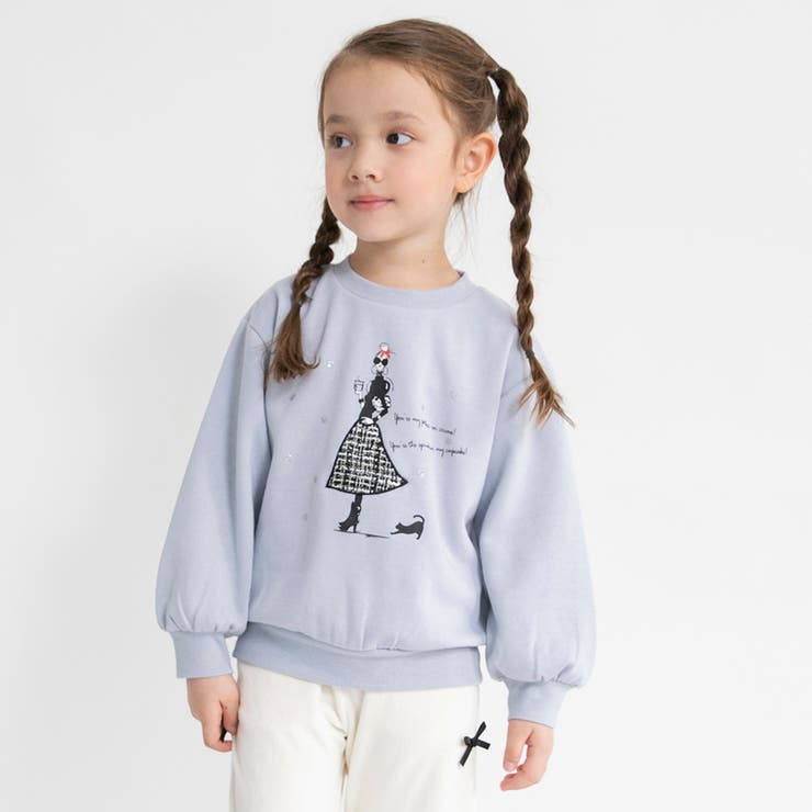 サックス | 【あったか】パリジェンヌ裏起毛トレーナー/キッズ/女の子/150cm/ギミック | ブランシェス