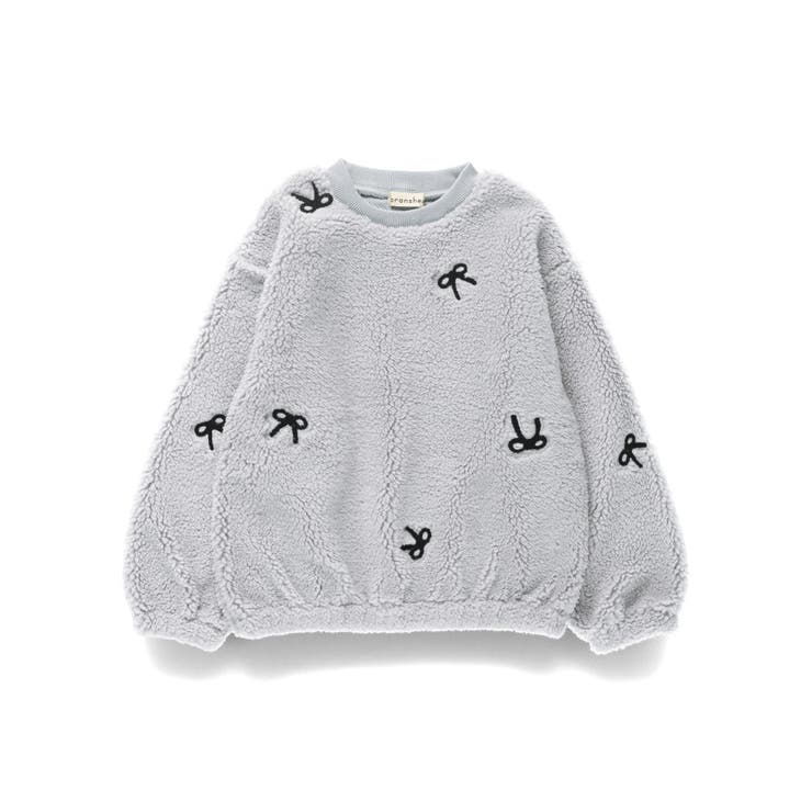 リボン総柄刺しゅうボア トレーナー 150cm | ブランシェス | 詳細画像6 