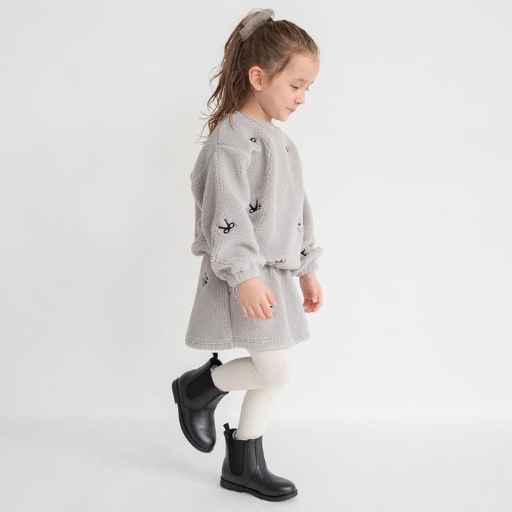 リボン総柄刺しゅうボア トレーナー 150cm | ブランシェス | 詳細画像9 