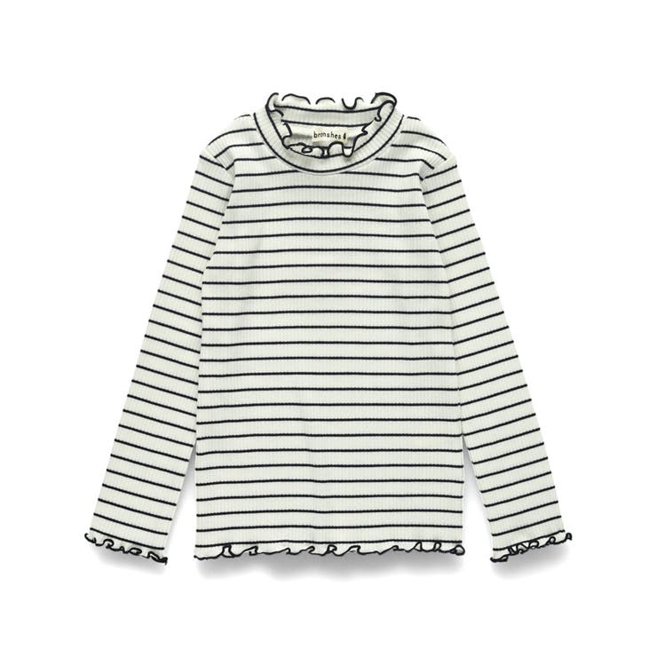 ラメ単色/ボーダーテレコ長袖Tシャツ150cm/女の子/インナー | ブランシェス | 詳細画像14 