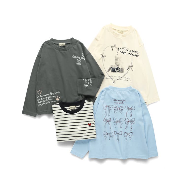 アソート長袖Tシャツ/綿100%/リボン柄/ボーダー/女の子/150cm/ | ブランシェス | 詳細画像20 